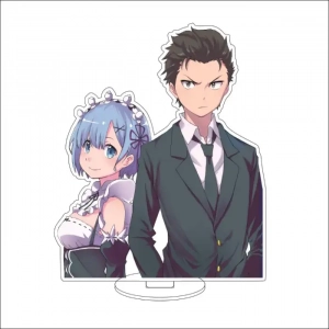 Anime Re:life In A Different World From Zero‌‌ Rem Natsuki Subaru Felt Beatrice Cos Custom Charm Phone Personalized, Keychain, Mô Hình Đứng Standee Anime,  In 2 Mặt, Cao 6cm, Trang Trí Decor Bàn Học, Balo