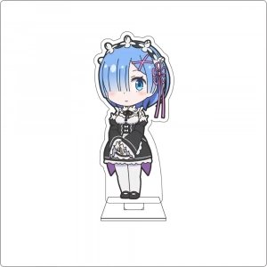 Anime Re:zero - Starting Life In Another World Cosplay Cute Acrylic Figure Stand Plate Custom Charm Phone Personalized, Keychain, Mô Hình Đứng Standee Anime, In 2 Mặt, Cao 6cm, Trang Trí Decor Bàn Học, Balo