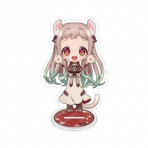 Anime Toilet-bound Hanako-kun Cat Ear Chibi Acrylic Keychain Stand Hanako Nene Desk Custom Charm Phone Personalized, Keychain, Mô Hình Đứng Standee Anime, In 2 Mặt, Cao 6cm, Trang Trí Decor Bàn Học, Balo