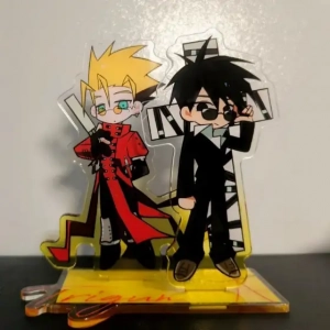 Anime Trigun Vash The Stampede Nicholas D Wolfwood Cosplay Standing Plate Acrylic Figure Custom Charm Phone Personalized, Keychain, Mô Hình Đứng Standee Anime, In 2 Mặt, Cao 6cm, Trang Trí Decor Bàn Học, Balo
