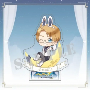 Aph Acrylic Stand: Hetalia World Stars Moon Rabbit Ver, Cute Anime Boy Figure Plate, Collab Custom Charm Phone Personalized, Keychain, Mô Hình Đứng Standee Anime, In 2 Mặt, Cao 6cm, Trang Trí Decor Bàn Học, Balo