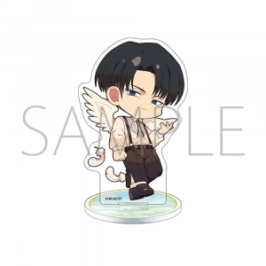 Attack On Titan Cute Cartoon Levi Ackerman Eren Yeager Cute Anime Acrylic Stand Keychain Custom Charm Phone Personalized, Keychain, Mô Hình Đứng Standee Anime, In 2 Mặt, Cao 6cm, Trang Trí Decor Bàn Học, Balo
