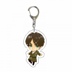 Attack On Titan Cute Chibi Q Version Anime Character Acrylic Keychain Acrylic Stand Bag Custom Charm Phone Personalized, Keychain, Mô Hình Đứng Standee Anime, In 2 Mặt, Cao 6cm, Trang Trí Decor Bàn Học, Balo