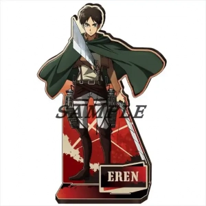 Attack On Titan Eren Jaeger Mikasa Ackerman Acrylic Figure Display Cartoon Stand Model Plate Custom Charm Phone Personalized, Keychain, Mô Hình Đứng Standee Anime,  In 2 Mặt, Cao 6cm, Trang Trí Decor Bàn Học, Balo