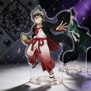 Black Clover Pierrot 45th Anniversary Acrylic Stand Figure Asta Noelle Yuno Yami 1 Anime Custom Charm Phone Personalized, Keychain, Mô Hình Đứng Standee Anime, In 2 Mặt, Cao 6cm, Trang Trí Decor Bàn Học, Balo