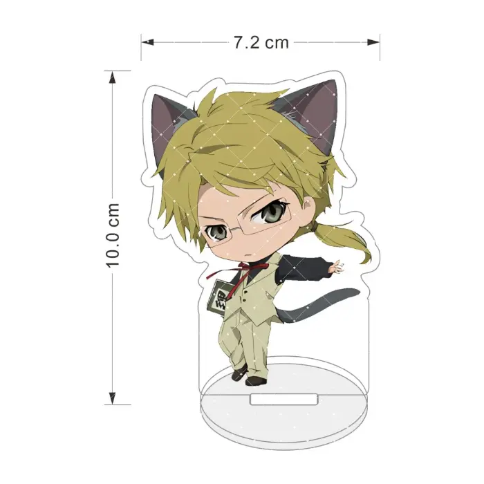 Bungo Stray Dogs Acrylic Stand Dazai Osamu Keychain Cute Cat Ear Chibi Anime Character Custom Charm Phone Personalized, Keychain, Mô Hình Đứng Standee Anime, In 2 Mặt, Cao 6cm, Trang Trí Decor Bàn Học, Balo 2 Bungo Stray Dogs Acrylic Stand Dazai Osamu Keychain Cute Cat Ear Chibi Anime Character Custom Charm Phone Personalized, Keychain, Mô Hình Đứng Standee Anime, In 2 Mặt, Cao 6cm, Trang Trí Decor Bàn Học, Balo - Ảnh 2