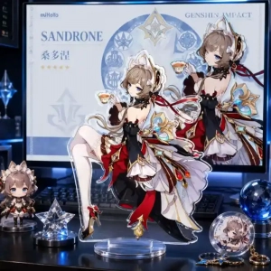 Columbina Sandrone Acrylic Stand Genshin Impact Fatui Executive Art Anime Desktop Tabletop Custom Charm Phone Personalized, Keychain, Mô Hình Đứng Standee Anime, In 2 Mặt, Cao 6cm, Trang Trí Decor Bàn Học, Balo