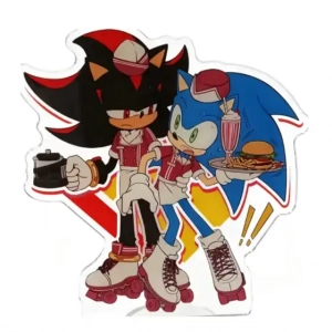 Couple Acrylic Standee Hedgehog Dessert Skate Outfit Desk Display Ornament Game Fan Table Custom Charm Phone Personalized, Keychain, Mô Hình Đứng Standee Anime, In 2 Mặt, Cao 6cm, Trang Trí Decor Bàn Học, Balo