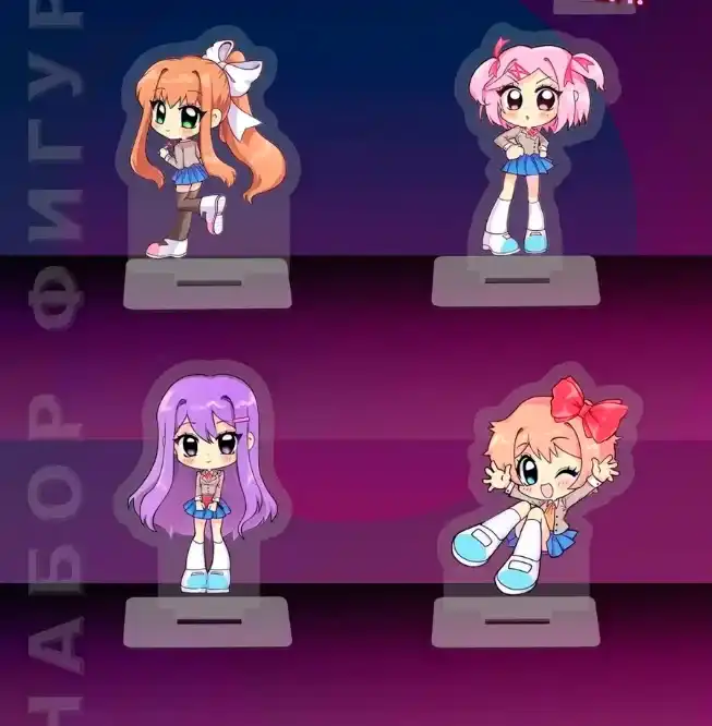 Cute Acrylic Figure Standee Set For Doki Doki Literature Club!sayori Yuri Monika Natsuki Custom Charm Phone Personalized, Keychain, Mô Hình Đứng Standee Anime, In 2 Mặt, Cao 6cm, Trang Trí Decor Bàn Học, Balo 1 Cute Acrylic Figure Standee Set For Doki Doki Literature Club!sayori Yuri Monika Natsuki Custom Charm Phone Personalized, Keychain, Mô Hình Đứng Standee Anime, In 2 Mặt, Cao 6cm, Trang Trí Decor Bàn Học, Balo