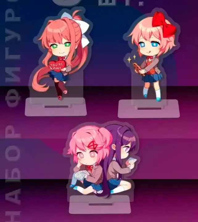 Cute Acrylic Figure Standee Set For Doki Doki Literature Club!sayori Yuri Monika Natsuki Custom Charm Phone Personalized, Keychain, Mô Hình Đứng Standee Anime, In 2 Mặt, Cao 6cm, Trang Trí Decor Bàn Học, Balo 3 Cute Acrylic Figure Standee Set For Doki Doki Literature Club!sayori Yuri Monika Natsuki Custom Charm Phone Personalized, Keychain, Mô Hình Đứng Standee Anime, In 2 Mặt, Cao 6cm, Trang Trí Decor Bàn Học, Balo - Ảnh 3