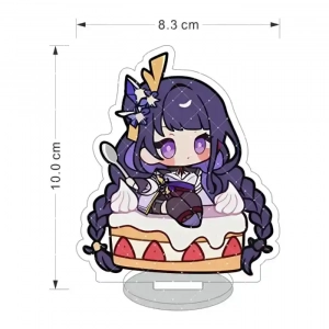 Cute Cake Q Version Genshin Keychain Impact Acrylic Stand Furina Hu Tao Yae Miko Raiden Custom Charm Phone Personalized, Keychain, Mô Hình Đứng Standee Anime, In 2 Mặt, Cao 6cm, Trang Trí Decor Bàn Học, Balo