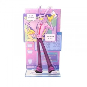 Cute The Amazing Digital Circus Jax Double Layer Acrylic Standee Cartoon Rabbit Desk Display Custom Charm Phone Personalized, Keychain, Mô Hình Đứng Standee Anime, In 2 Mặt, Cao 6cm, Trang Trí Decor Bàn Học, Balo