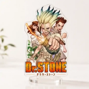 Dr Stone Acrylic Stand Model Plate Anime Character Group Desktop Display Collectible Ornament Custom Charm Phone Personalized, Keychain, Mô Hình Đứng Standee Anime, In 2 Mặt, Cao 6cm, Trang Trí Decor Bàn Học, Balo