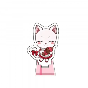 Fairy Tail Natsu Dragneel Acrylic Stand Keychain Red Suit Chibi Anime Figure Desk Decor Custom Charm Phone Personalized, Keychain, Mô Hình Đứng Standee Anime, In 2 Mặt, Cao 6cm, Trang Trí Decor Bàn Học, Balo