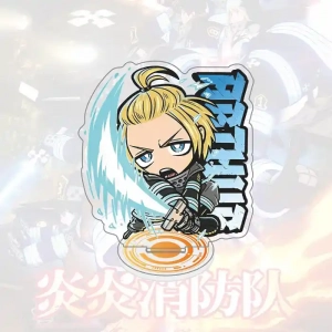 Fire Force Anime Acrylic Stand - Cute Chibi Shinra Arthur Tamaki Desktop Figure Decor, Custom Charm Phone Personalized, Keychain, Mô Hình Đứng Standee Anime, In 2 Mặt, Cao 6cm, Trang Trí Decor Bàn Học, Balo