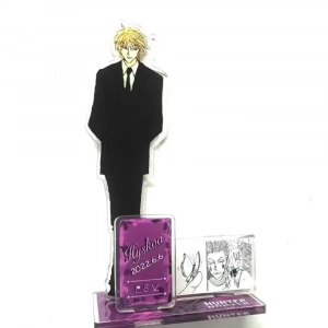 For Hunter X Hunter Double Insert Acrylic Standee Hisoka Two-piece Interlocking Desktop Custom Charm Phone Personalized, Keychain, Mô Hình Đứng Standee Anime, In 2 Mặt, Cao 6cm, Trang Trí Decor Bàn Học, Balo