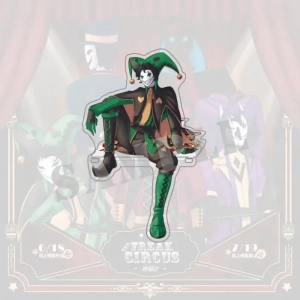 Freak Circus Acrylic Stand, Dark Gothic Jester Figure Standee, Harlequin Clown Mask Creepy Custom Charm Phone Personalized, Keychain, Mô Hình Đứng Standee Anime, In 2 Mặt, Cao 6cm, Trang Trí Decor Bàn Học, Balo