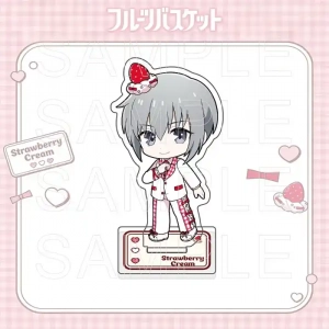 Fruits Basket Acrylic Standee & Keychain, Strawberry Cream Theme Figure, Tohru Honda Kyo Yuki Custom Charm Phone Personalized, Keychain, Mô Hình Đứng Standee Anime,  In 2 Mặt, Cao 6cm, Trang Trí Decor Bàn Học, Balo