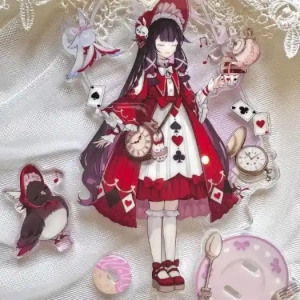 Game Genshin Impact Columblna Sandrone Two Insertion Acrylic Figure Stand Model Plate Desk Custom Charm Phone Personalized, Keychain, Mô Hình Đứng Standee Anime,  In 2 Mặt, Cao 6cm, Trang Trí Decor Bàn Học, Balo