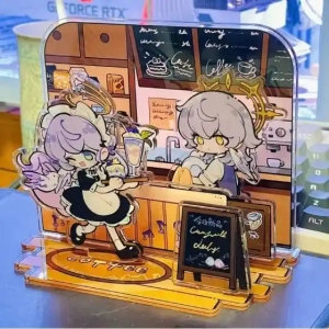 Game Honkai:star Rail Robin Sunday Coffee Shop Acrylic Figure Stand Model Plate Diy Desk Custom Charm Phone Personalized, Keychain, Mô Hình Đứng Standee Anime, In 2 Mặt, Cao 6cm, Trang Trí Decor Bàn Học, Balo