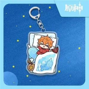 Game Impact Cute Sleep Under Cover Shape Kaedehara Kazuha Ayaka And Ayato Keychain Base Mô Hình Đứng Standee Anime, In 2 Mặt, Cao 6cm, Trang Trí Decor Bàn Học