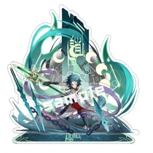 Game Impact Original Xiao Acrylic Figure Stand Blue Big Move Skill Special Effect Cool Figure Mô Hình Đứng Standee Anime, In 2 Mặt, Cao 6cm, Trang Trí Decor Bàn Học