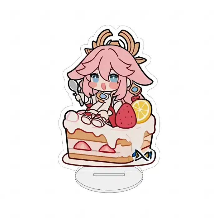 Genshin Impact Acrylic Stand Keychain Cute Cake Chibi Figure Ganyu Yae Miko Raiden Custom Charm Phone Personalized, Keychain, Mô Hình Đứng Standee Anime, In 2 Mặt, Cao 6cm, Trang Trí Decor Bàn Học, Balo 2 Genshin Impact Acrylic Stand Keychain Cute Cake Chibi Figure Ganyu Yae Miko Raiden Custom Charm Phone Personalized, Keychain, Mô Hình Đứng Standee Anime, In 2 Mặt, Cao 6cm, Trang Trí Decor Bàn Học, Balo - Ảnh 2