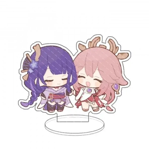 Genshin Impact Character Game Peripheral Stand Model Plate Anime Keychain Acrylic Desktop Custom Charm Phone Personalized, Keychain, Mô Hình Đứng Standee Anime, In 2 Mặt, Cao 6cm, Trang Trí Decor Bàn Học, Balo