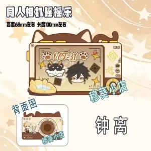 Genshin Impact Flins Kinich Zhongli Mavuika Shake Toy Keychain Acrylic Stand Model Plate Desk Custom Charm Phone Personalized, Keychain, Mô Hình Đứng Standee Anime, In 2 Mặt, Cao 6cm, Trang Trí Decor Bàn Học, Balo