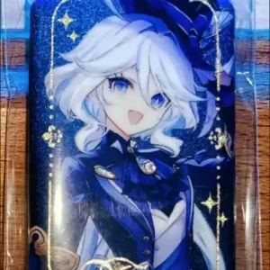Genshin Impact Focalors Furina Diamond-shaped Glitter Badge Acrylic Figure Stand Model Plate Custom Charm Phone Personalized, Keychain, Mô Hình Đứng Standee Anime, In 2 Mặt, Cao 6cm, Trang Trí Decor Bàn Học, Balo