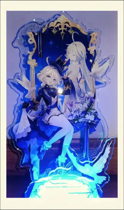 Genshin Impact Focalors Furina Diamond-shaped Glitter Badge Acrylic Figure Stand Model Plate Custom Charm Phone Personalized, Keychain, Mô Hình Đứng Standee Anime, In 2 Mặt, Cao 6cm, Trang Trí Decor Bàn Học, Balo 2 Genshin Impact Focalors Furina Diamond-shaped Glitter Badge Acrylic Figure Stand Model Plate Custom Charm Phone Personalized, Keychain, Mô Hình Đứng Standee Anime, In 2 Mặt, Cao 6cm, Trang Trí Decor Bàn Học, Balo - Ảnh 2