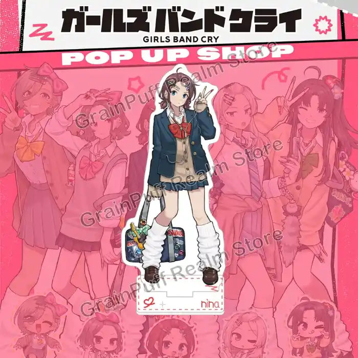 Girls Band Cry Latest Acrylic Standee Casual Style, Hand V Sign, Featuring Nina, Subaru, Custom Charm Phone Personalized, Keychain, Mô Hình Đứng Standee Anime, In 2 Mặt, Cao 6cm, Trang Trí Decor Bàn Học, Balo 2 Girls Band Cry Latest Acrylic Standee Casual Style, Hand V Sign, Featuring Nina, Subaru, Custom Charm Phone Personalized, Keychain, Mô Hình Đứng Standee Anime, In 2 Mặt, Cao 6cm, Trang Trí Decor Bàn Học, Balo - Ảnh 2