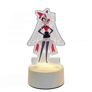 Hazbin Hotel Light Night Lamp Verosika Husk Charlie Standee Anime Game Collection Pendant Custom Charm Phone Personalized, Keychain, Mô Hình Đứng Standee Anime,  In 2 Mặt, Cao 6cm, Trang Trí Decor Bàn Học, Balo