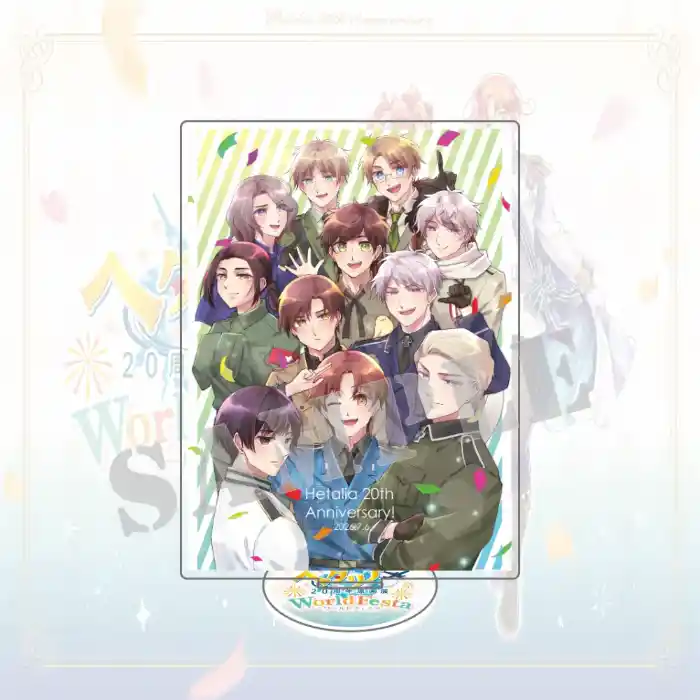 Hetalia 20th Anniversary Acrylic Stand, Group Figure Standee, Full Cast Artist Celebration Custom Charm Phone Personalized, Keychain, Mô Hình Đứng Standee Anime, In 2 Mặt, Cao 6cm, Trang Trí Decor Bàn Học, Balo 1 Hetalia 20th Anniversary Acrylic Stand, Group Figure Standee, Full Cast Artist Celebration Custom Charm Phone Personalized, Keychain, Mô Hình Đứng Standee Anime, In 2 Mặt, Cao 6cm, Trang Trí Decor Bàn Học, Balo