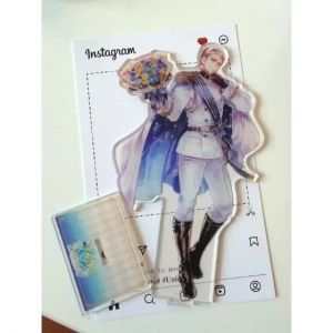 Hetalia 20th Anniversary Anime Merchandise Feliciano Vargas Acrylic Stand Alfred F. Jones Custom Charm Phone Personalized, Keychain, Mô Hình Đứng Standee Anime, In 2 Mặt, Cao 6cm, Trang Trí Decor Bàn Học, Balo