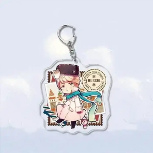 Hetalia Axis Powers Keychain National Youth Double Sided Uv Print Large Acrylic Standee Custom Charm Phone Personalized, Keychain, Mô Hình Đứng Standee Anime, In 2 Mặt, Cao 6cm, Trang Trí Decor Bàn Học, Balo