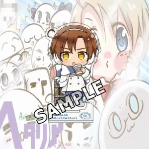 Hetalia Worlds Star Winter Clothing Travel Ver. Q Alfred F. Jones Figure Acrylic Stand With Custom Charm Phone Personalized, Keychain, Mô Hình Đứng Standee Anime, In 2 Mặt, Cao 6cm, Trang Trí Decor Bàn Học, Balo