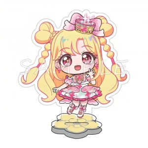 Himitsu No Aipri Acrylic Stand Keychain Cute Idol Chibi Kawaii Anime Desktop Display Custom Charm Phone Personalized, Keychain, Mô Hình Đứng Standee Anime,  In 2 Mặt, Cao 6cm, Trang Trí Decor Bàn Học, Balo