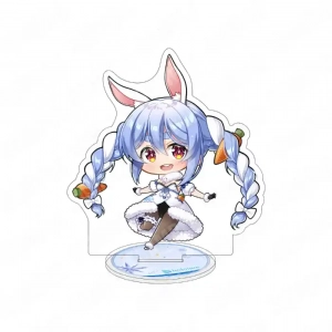 Hololive Pekora Chibi Double Sided Acrylic Stand Keychain Marine Vtuber Desk Decor Bag Custom Charm Phone Personalized, Keychain, Mô Hình Đứng Standee Anime,  In 2 Mặt, Cao 6cm, Trang Trí Decor Bàn Học, Balo