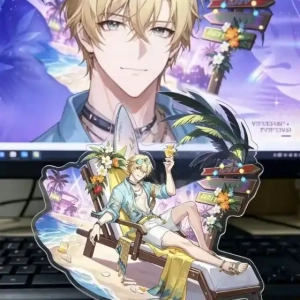 Honkai: Star Rail Acrylic Stand Figure Summer Waves Beach Swimsuit Aventurine Robin Model Custom Charm Phone Personalized, Keychain, Mô Hình Đứng Standee Anime, In 2 Mặt, Cao 6cm, Trang Trí Decor Bàn Học, Balo