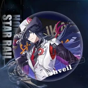 Honkai: Star Rail Game Decoration Card Brick Ashveil Acrylic Ticket Stub And Stand Custom Charm Phone Personalized, Keychain, Mô Hình Đứng Standee Anime, In 2 Mặt, Cao 6cm, Trang Trí Decor Bàn Học, Balo