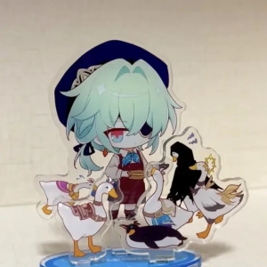 Honkai:star Rail Anaxa Gooses Three Insertion Acrylic Figure Stand Model Plate Desk Decor Custom Charm Phone Personalized, Keychain, Mô Hình Đứng Standee Anime,  In 2 Mặt, Cao 6cm, Trang Trí Decor Bàn Học, Balo