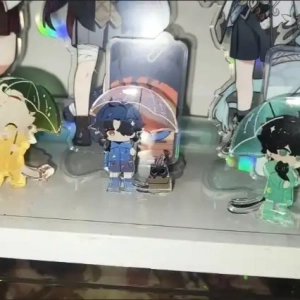Honkai:star Rail Blade Holding Umbrella Thick Acrylic Figure Stand Model Plate Diy Desk Decor Custom Charm Phone Personalized, Keychain, Mô Hình Đứng Standee Anime, In 2 Mặt, Cao 6cm, Trang Trí Decor Bàn Học, Balo