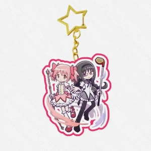 Hot Anime Puella Magi Madoka Magica Acrylic Stand Model Keychain Characters Ornament Custom Charm Phone Personalized, Keychain, Mô Hình Đứng Standee Anime, In 2 Mặt, Cao 6cm, Trang Trí Decor Bàn Học, Balo