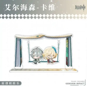 Hot Game Impact Wanderer Scaramouche Play On A Swing Acrylic Figure Stand Model Desk Decor Custom Charm Phone Personalized, Keychain, Mô Hình Đứng Standee Anime, In 2 Mặt, Cao 6cm, Trang Trí Decor Bàn Học, Balo