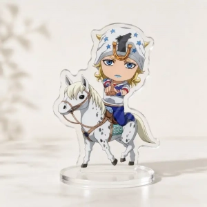 Jojo Steel Ball Run Q Version Acrylic Stand Model Plate Anime Character Desktop Collectible Custom Charm Phone Personalized, Keychain, Mô Hình Đứng Standee Anime,  In 2 Mặt, Cao 6cm, Trang Trí Decor Bàn Học, Balo