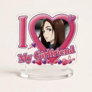 Jujutsu Kaisen I Love My Boyfriend Girlfriend Heart Shape Acrylic Stand Model Plate Anime Custom Charm Phone Personalized, Keychain, Mô Hình Đứng Standee Anime, In 2 Mặt, Cao 6cm, Trang Trí Decor Bàn Học, Balo