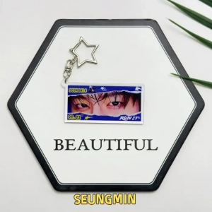 Kpop Boys His Eyes Trendy Stage Young Boys Double Sided Uv Print Big Acrylic Standee Pop Custom Charm Phone Personalized, Keychain, Mô Hình Đứng Standee Anime, In 2 Mặt, Cao 6cm, Trang Trí Decor Bàn Học, Balo