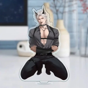 Love And Deepspace Sylus Wolf Ears Acrylic Standee Hot Figure Desktop Ornament Exquisite Custom Charm Phone Personalized, Keychain, Mô Hình Đứng Standee Anime, In 2 Mặt, Cao 6cm, Trang Trí Decor Bàn Học, Balo