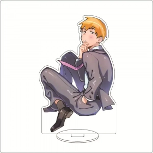 Mob Psycho 100 Shigeo Reigen Anime Character Acrylic Stand Keychain Cute Psychic Cartoon Desk Custom Charm Phone Personalized, Keychain, Mô Hình Đứng Standee Anime, In 2 Mặt, Cao 6cm, Trang Trí Decor Bàn Học, Balo